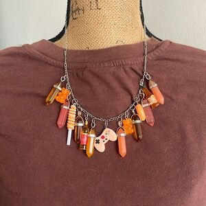 Orange Kawaii Charm Necklace